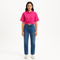Chemise Cropped Twist Front - Flamingo
