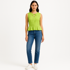 Top Sl Shirred - Bright Lime