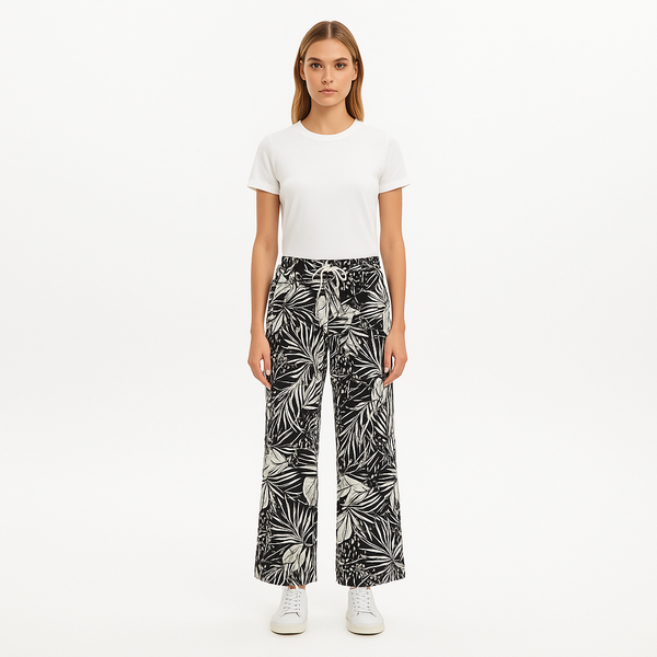 Pantalon Drawstring Lounge - Noir Multi