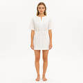 Robe Slit Popover - Blanc