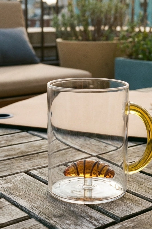Monterey - Lot De 2 Mugs Croissants - Verre Borosilicate - 420ml