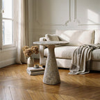 Table D'Appoint En Silver Travertin