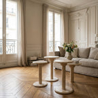 Ensemble De 3 Tables D'Appoints En Travertin