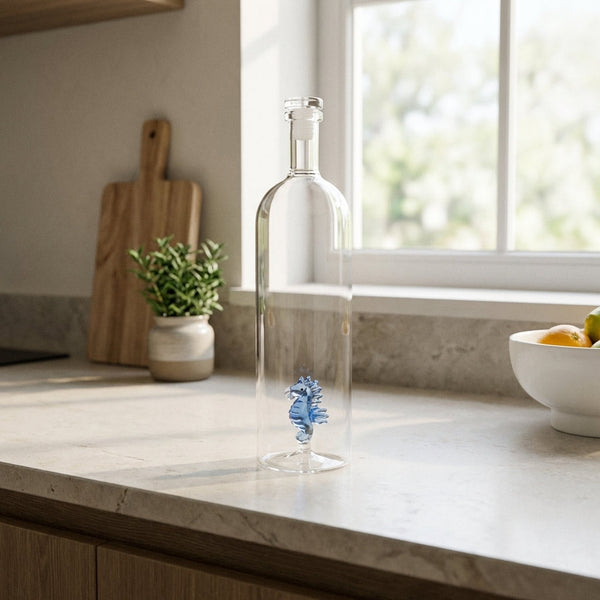 Monterey - Bouteille Avec Bouchon Hippocampe - Verre Borosilicate - 1,2L