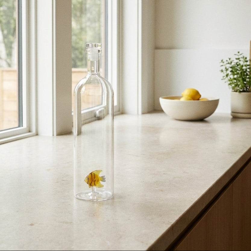 Monterey - Bouteille Avec Bouchon Poisson Tropical - Verre Borosilicate - 1,2L