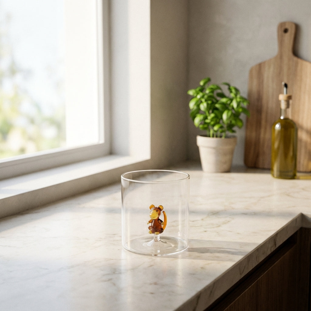 Monterey - Lot De 2 Gobelets Singes - Verre Borosilicate - 250ml