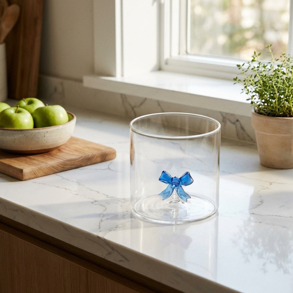 Monterey - Lot De 2 Gobelets Noeud Bleus - Verre Borosilicate - 250ml