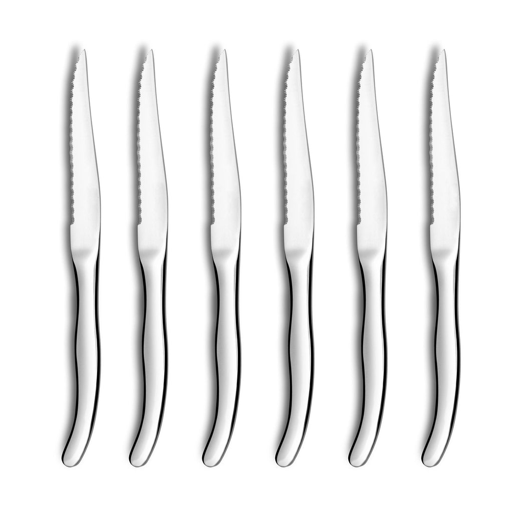 Virgule - Set 6 Couteaux Steak - Acier Inoxydable - Inox