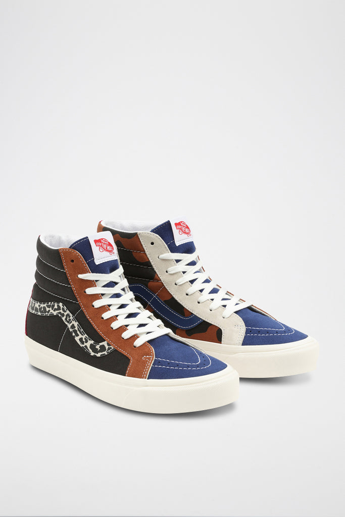 Baskets Montantes En Cuir Sk8-Hi 38 Dx - Noir Et Bleu Marine - Mixte