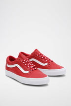Baskets En Cuir Old Skool - Rouge - Mixte