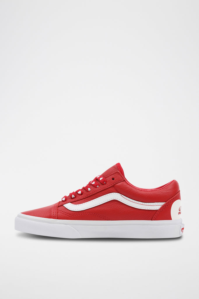 Baskets En Cuir Old Skool - Rouge - Mixte