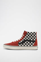 Baskets Montantes En Nubuck Sk8-Hi - Rouge Et Noir - Mixte