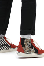 Baskets Montantes En Nubuck Sk8-Hi - Rouge Et Noir - Mixte
