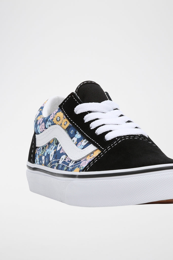 Baskets En Nubuck Old Skool - Noir Et Bleu Marine - Enfant