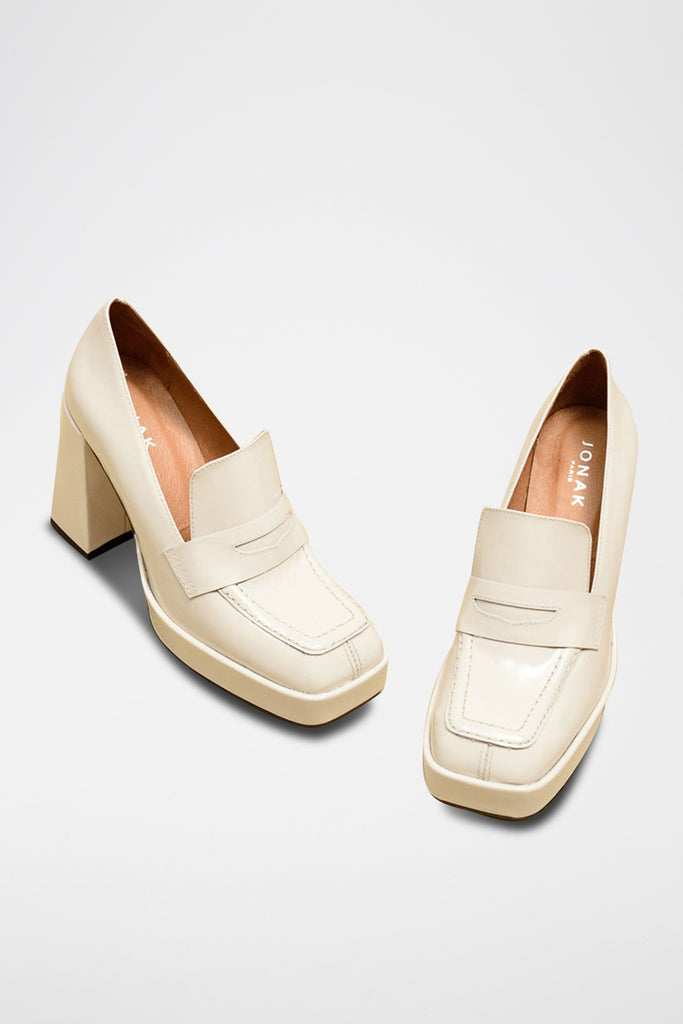 Jonak - Mocassins Bille Vernis - Ecru