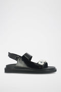 Jonak - Sandales Winter Cuir Glace - Noir