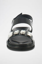 Jonak - Sandales Winter Cuir Glace - Noir