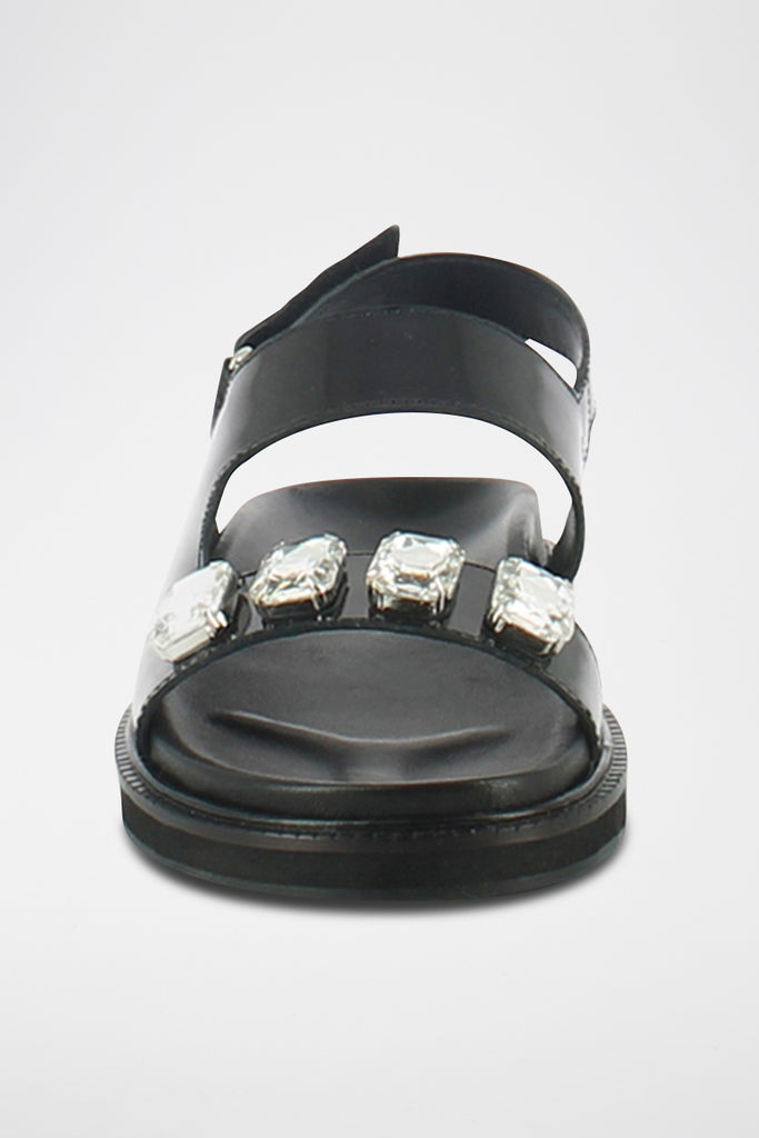 Jonak - Sandales Winter Cuir Glace - Noir