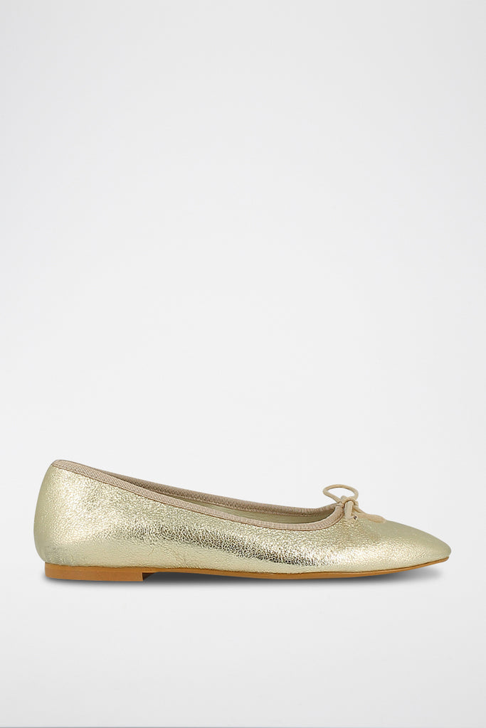 Jonak - Ballerines Mamba Cuir Metallise - Platine
