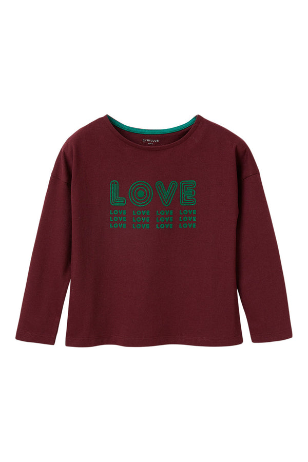 T-shirt en coton biologique Bordeaux - Enfant