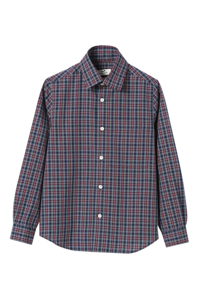Chemise Bleu nuit et rouge - Enfant
