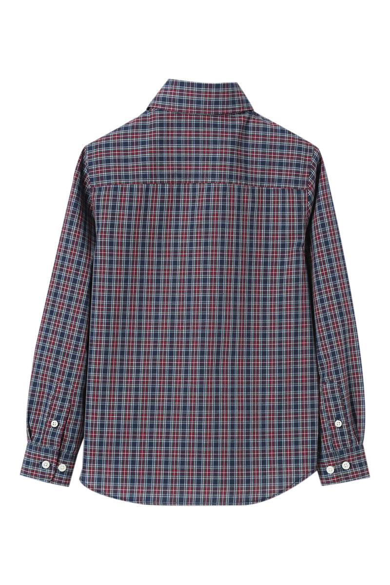 Chemise Bleu nuit et rouge - Enfant