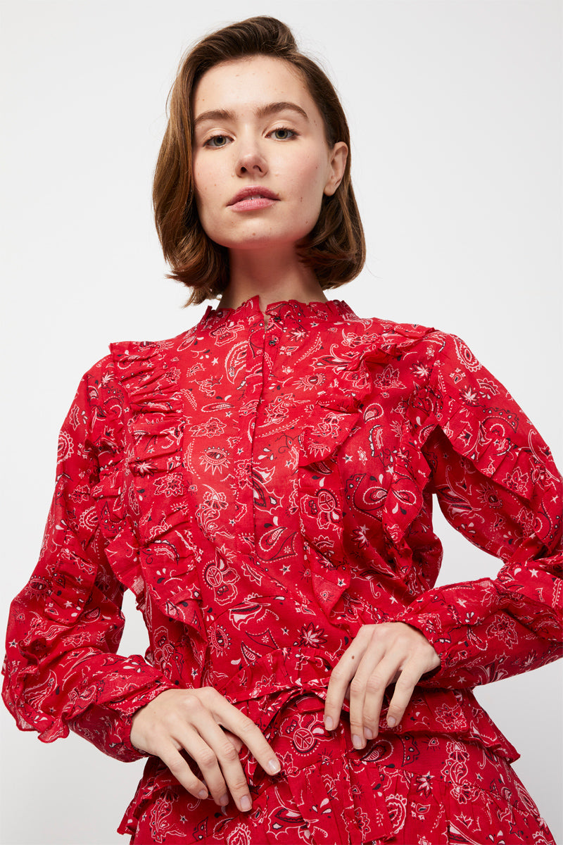 Robe Volantée Rouge