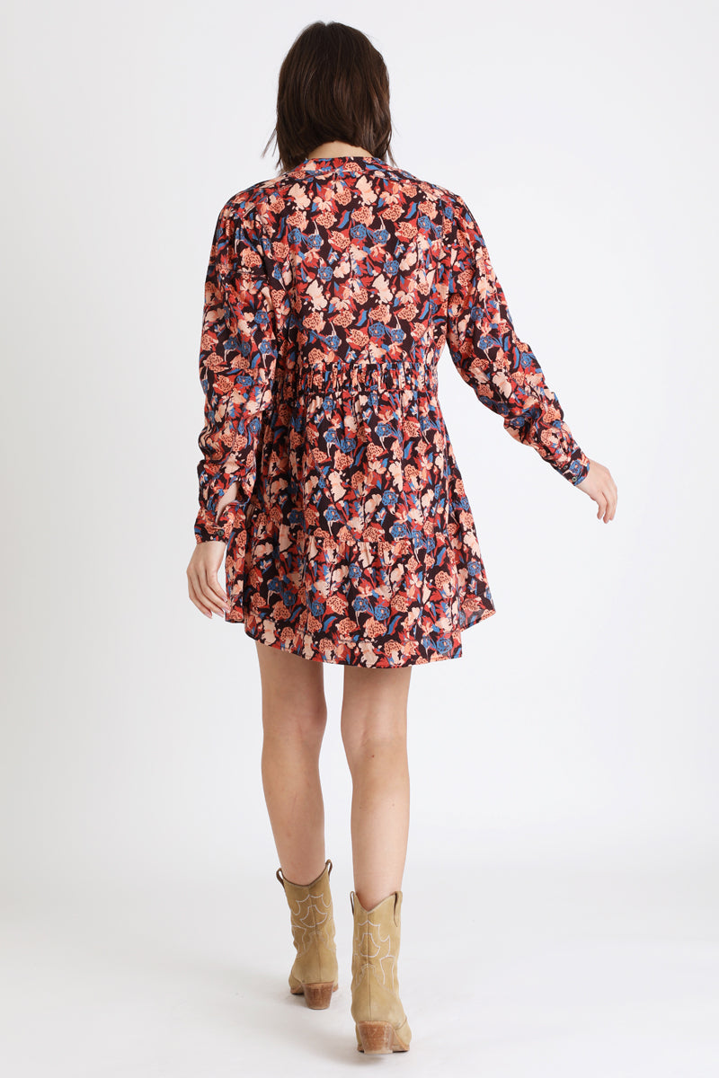 Robe Trapèze Noir Et Beige
