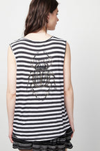 T-Shirt Blanc Et Noir
