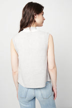 Berenice - Gilet Sans Manches En Cachemire Gris Chiné