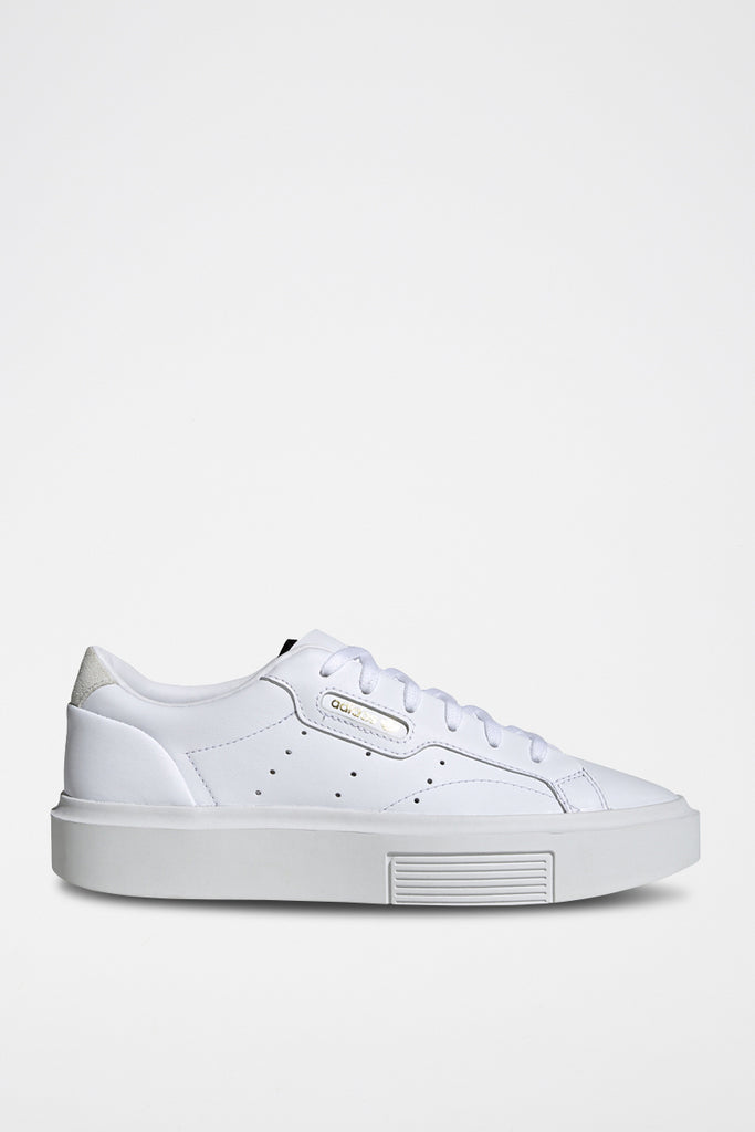 Baskets En Cuir Sleek Super Blanc