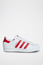 Baskets En Cuir Superstar - Blanc Et Rouge