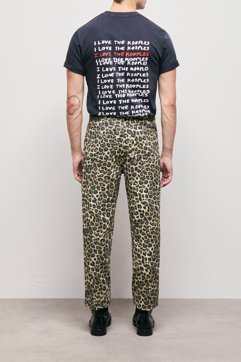 The Kooples - Jeans Droit Léopard - Homme