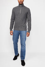 The Kooples - Pull En Laine Col Zippe - Homme