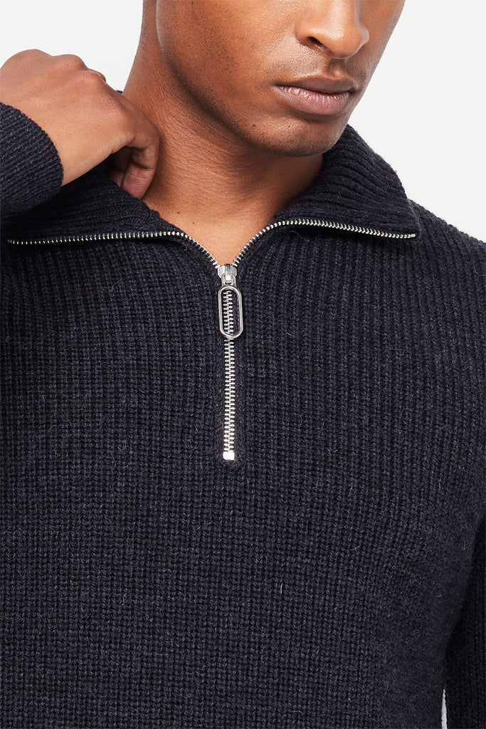 The Kooples - Pull En Laine Col Zippe - Homme