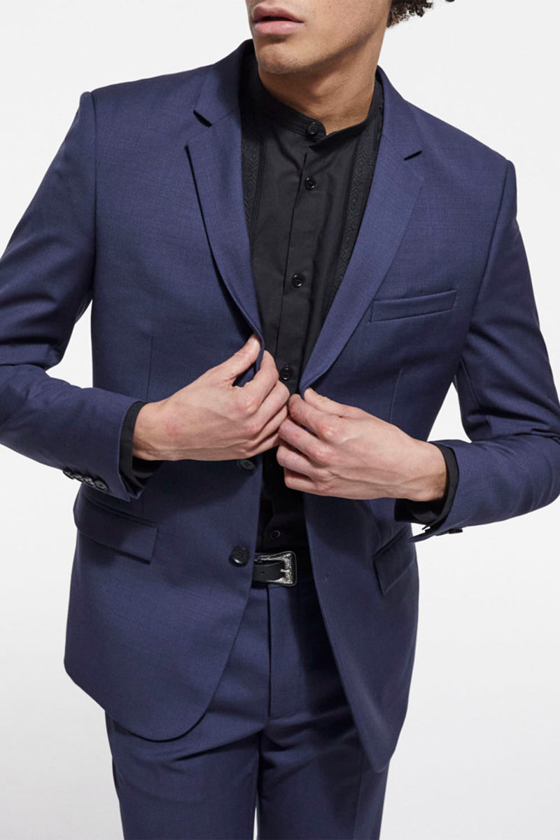 The Kooples - Veste De Costume En Laine Bleu Marine - Homme