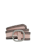 The Kooples - Ceinture En Cuir Rose Haute Finition Suédée - Femme