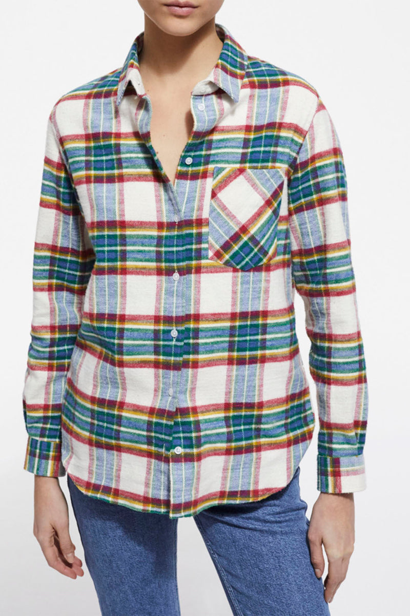 The Kooples - Chemisier - Ecru Et Rouge - Femme