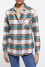 The Kooples - Chemisier - Ecru Et Rouge - Femme