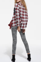 The Kooples - Chemisier - Rouge Et Écru - Femme