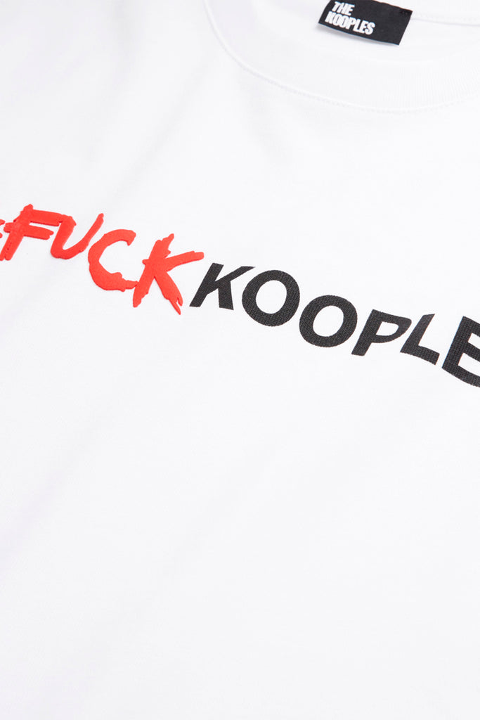 The Kooples - T-Shirt Logo Blanc - Femme