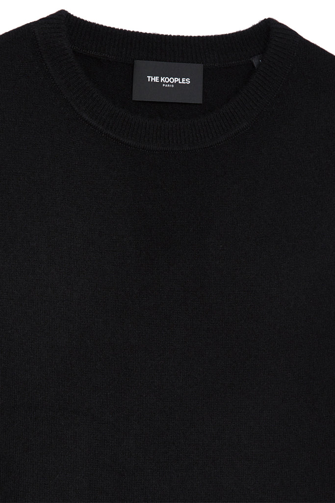 The Kooples - Pull Cachemire Noir À Manches Courtes - Femme