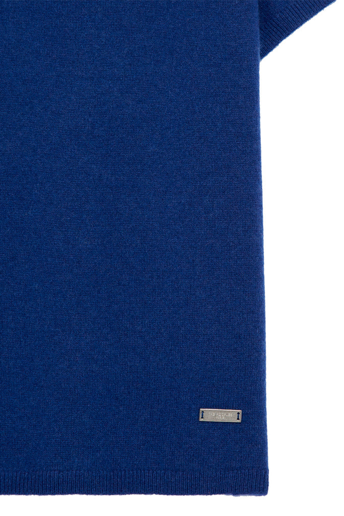 The Kooples - Pull Cachemire Bleu À Manches Courtes - Femme