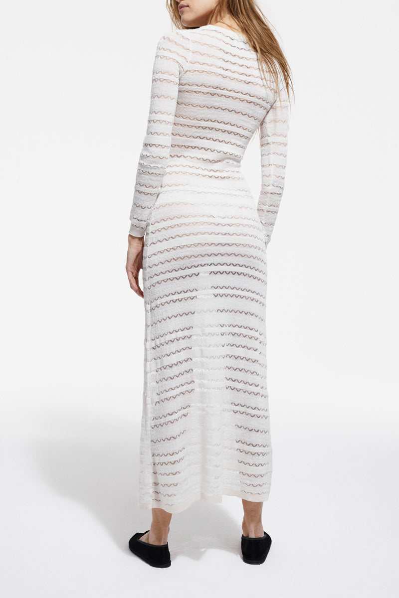 The Kooples - Robe Longue En Laine Blanche - Femme