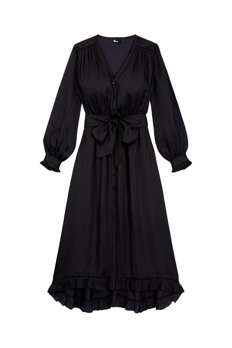 The Kooples - Robe Chemise - Noir - Femme
