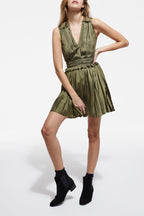 The Kooples - Robe Courte Kaki - Femme