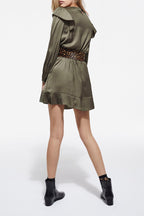 The Kooples - Robe Courte Kaki - Femme