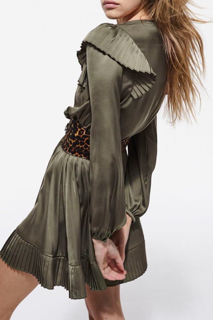 The Kooples - Robe Courte Kaki - Femme