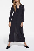 The Kooples - Robe Chemise En Soie - Noir - Femme