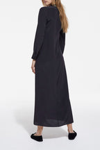 The Kooples - Robe Chemise En Soie - Noir - Femme